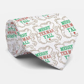 Prettige Tex-Mas Y'all Touwframe op Witte Stropdas (Opgerold)