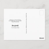 Prettige Thanksgiving Aangepast logo Herfstbloemen Briefkaart (Achterkant)