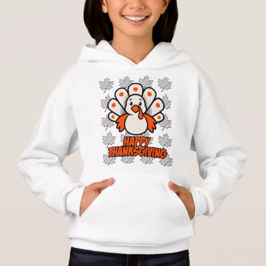 Prettige Thanksgiving Comic Herfst T-shirt (Voorkant)