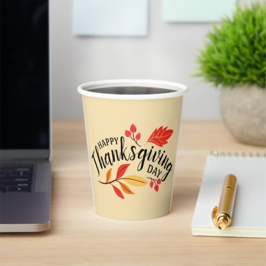 Prettige Thanksgiving Day Papieren Bekers (Insitu)