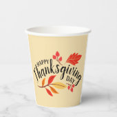 Prettige Thanksgiving Day Papieren Bekers (Voorkant)