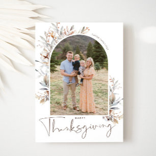 Prettige Thanksgiving Fotokaart Feestdagenkaart
