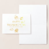 Prettige Thanksgiving-gebruik familienaam Vakantie Folie Kaarten (Display)