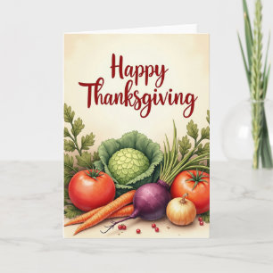 Prettige Thanksgiving Groenten Kaart