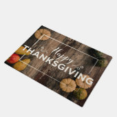 Prettige Thanksgiving-groet met pompoenen Deurmat (Schuin)