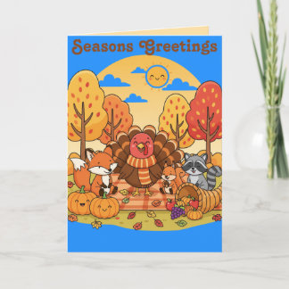 Prettige Thanksgiving kaart voor kinderen
