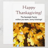 Prettige Thanksgiving Kaarten Uitnodigingen Voeg U (Voorkant / Achterkant)