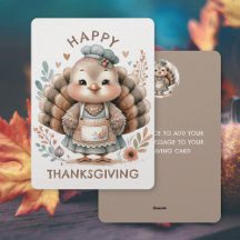 Prettige Thanksgiving-kalkoen Aangepaste Platte Va