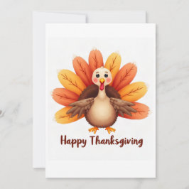 Prettige Thanksgiving-kalkoeninstantie Kaart