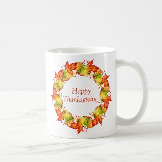 Prettige Thanksgiving Krans Koffiemok (Rechts)