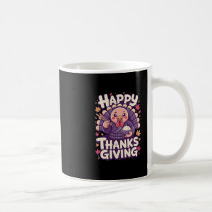 Prettige Thanksgiving Leuke Kalkoen Met Rijst Japa Koffiemok