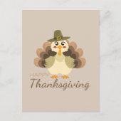 Prettige Thanksgiving Lieve Kalkoen Feestdagenkaart (Voorkant)