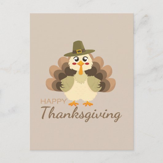 Prettige Thanksgiving Lieve Kalkoen Feestdagenkaart (Voorkant)