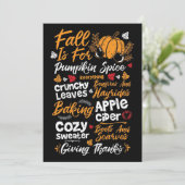 Prettige Thanksgiving Oogst Is Voor Pompoen Kruide Kaart (Staand voorkant)