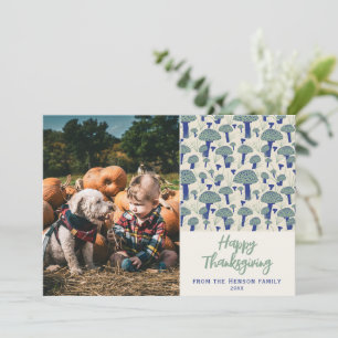 Prettige Thanksgiving Paddenstoel Herfst Foto Feestdagenkaart