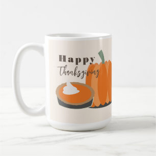 Prettige Thanksgiving Pompoen en Pompoentaart Koffiemok