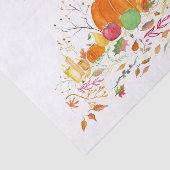 Prettige Thanksgiving Pompoen Met Kalkoen Tissuepapier (Detail)