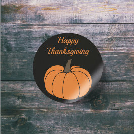 Prettige Thanksgiving Pompoen Sticker