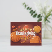 PRETTIGE THANKSGIVING POMPOENEN BRIEFKAART (Staand voorkant)