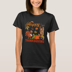 Prettige Thanksgiving Schattige Duitse herder Kalk T-shirt