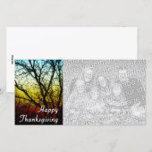 prettige thanksgiving (spookboom) feestdagenkaart (Voorkant / Achterkant)