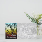prettige thanksgiving (spookboom) feestdagenkaart (Staand voorkant)