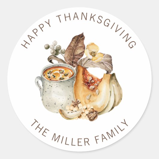 Prettige Thanksgiving Sticker (Voorkant)