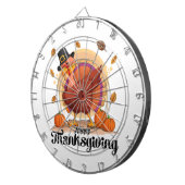 Prettige Thanksgiving-typografie Dartbord (Voorkant Rechts)