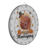 Prettige Thanksgiving-typografie Dartbord (Voorkant Links)