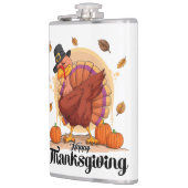 Prettige Thanksgiving-typografie fles Heupfles (Links)
