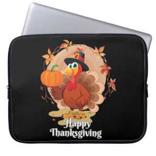 Prettige Thanksgiving-typografie Laptop Sleeve