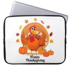 Prettige Thanksgiving-typografie Laptop Sleeve