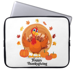 Prettige Thanksgiving-typografie Laptop Sleeve