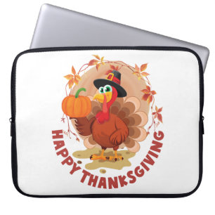 Prettige Thanksgiving-typografie Laptop Sleeve