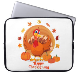 Prettige Thanksgiving-typografie Laptop Sleeve