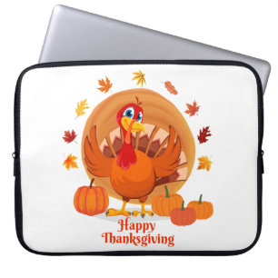 Prettige Thanksgiving-typografie Laptop Sleeve