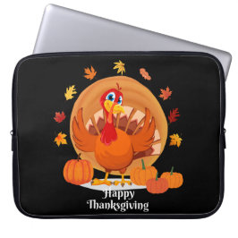 Prettige Thanksgiving-typografie Laptop Sleeve