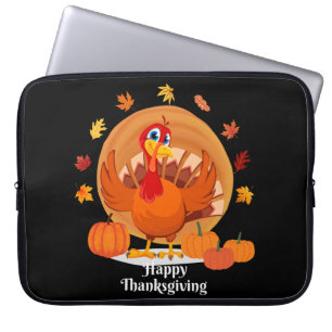 Prettige Thanksgiving-typografie Laptop Sleeve