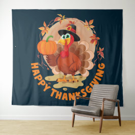 Prettige Thanksgiving-typografie wandtapijt Wandkleed