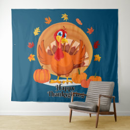 Prettige Thanksgiving-typografie wandtapijt Wandkleed