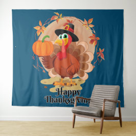 Prettige Thanksgiving-typografie wandtapijt Wandkleed