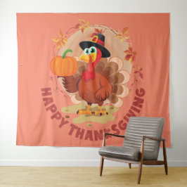Prettige Thanksgiving-typografie wandtapijt Wandkleed