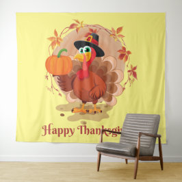 Prettige Thanksgiving-typografie wandtapijt Wandkleed