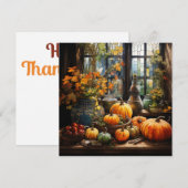 Prettige Thanksgiving-uitgavenkaart Feestdagenkaart (Voorkant / Achterkant)