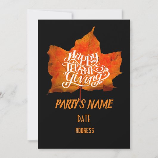 PRETTIGE THANKSGIVING UITNODIGING (Voorkant)