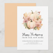 Prettige Thanksgiving verhuis aankondigingskaart Feestdagenkaart (Voorkant / Achterkant)