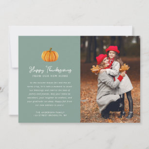 Prettige Thanksgiving verhuisbericht fotokaart Feestdagenkaart