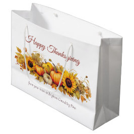 Prettige Thanksgiving Vintage Pompoenen Aangepaste Groot Cadeauzakje