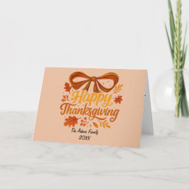 Prettige Thanksgiving Vouw Kerstkaart, Bedankt