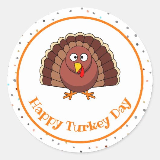 Prettige Thanksgivingdag Ronde Sticker (Voorkant)